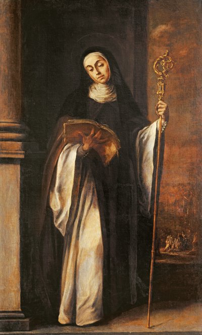 St. Paula of een abdis, 1655 door Juan de Valdes Leal